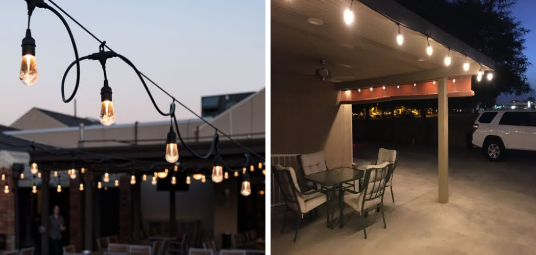 How to Hang String Lights on Aluminum Patio Cover