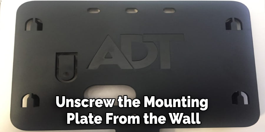 Unscrew the Mounting Plate From the Wall