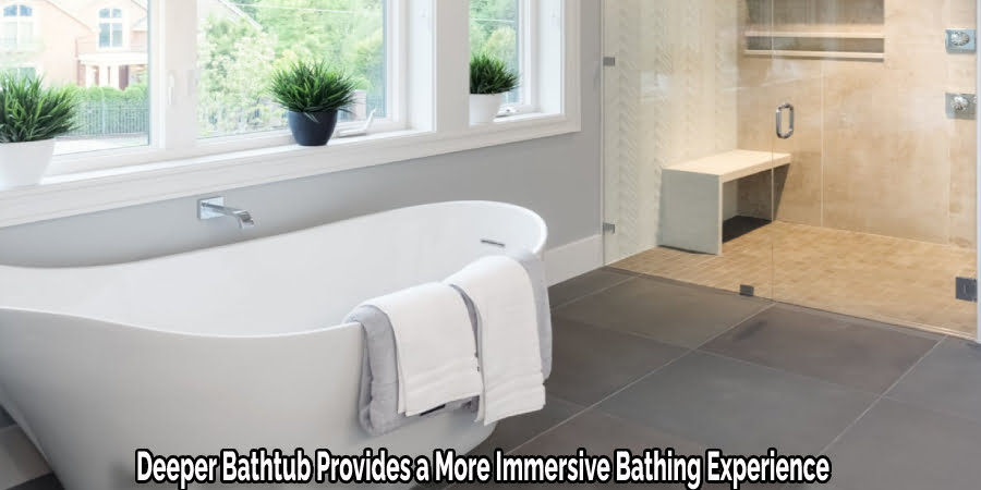 Deeper Bathtub Provides a More Immersive Bathing Experience