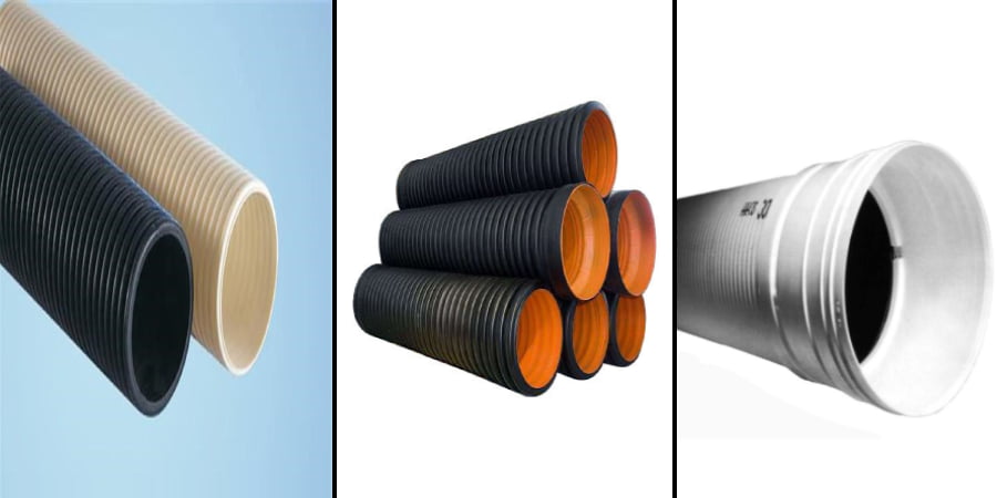 Three Types of Corrugated Pipe