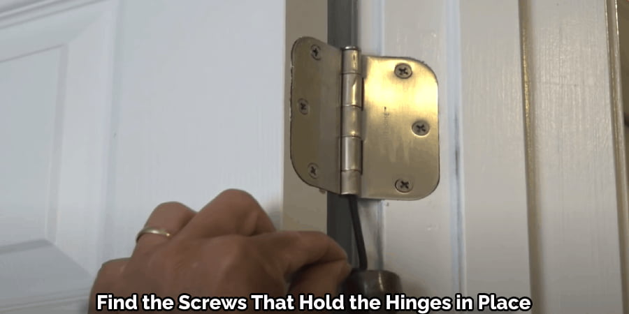 Find the Screws That Hold the Hinges in Place